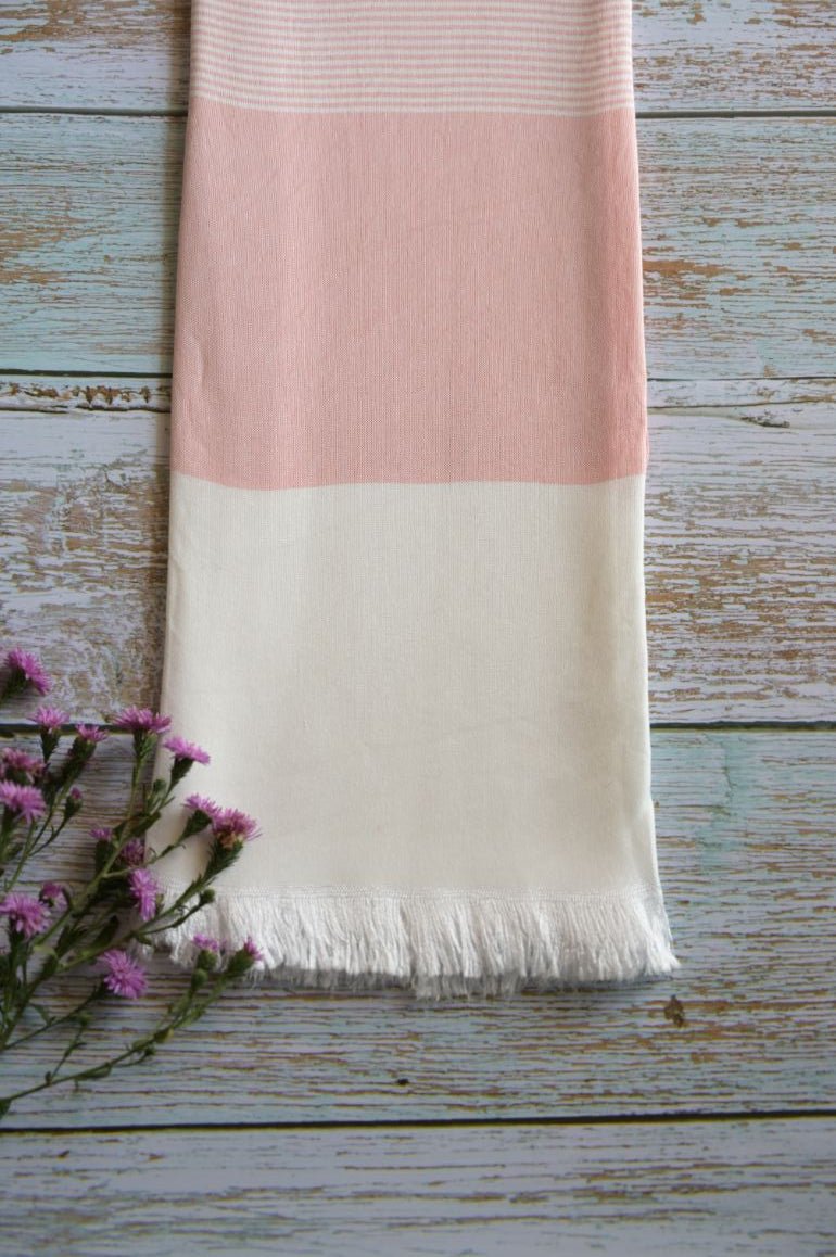 Thin Bamboo Bath Towel - Peach Melba 160*75cm