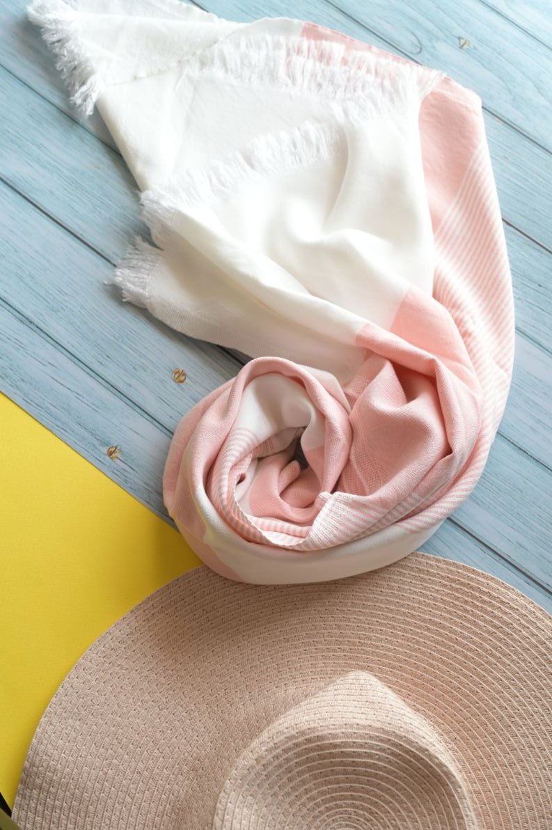 Thin Bamboo Bath Towel - Peach Melba 160*75cm