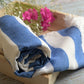 Thin bamboo bath towel- Vacation Blue 160*75cm