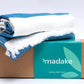 Thin bamboo bath towel- Vacation Blue 160*75cm