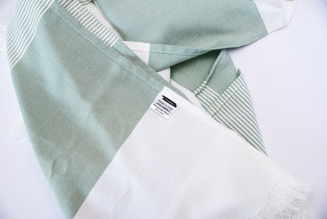 Thin Bamboo Bath Towel - Malabar Green 160*75cm