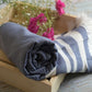 Thin Bamboo Bath Towel - Powder Blue 160*75cm