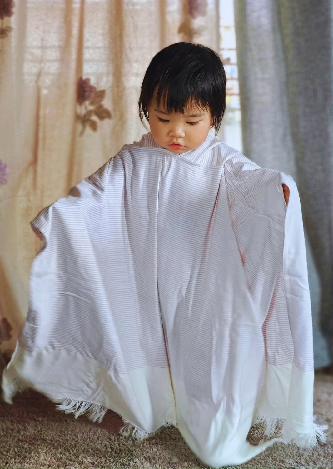Thin Bamboo Baby Poncho - Groovy Lilac