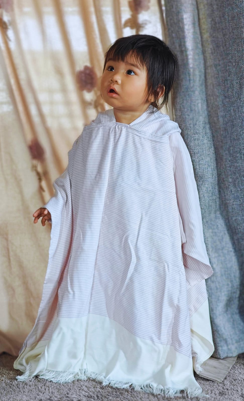 Thin Bamboo Baby Poncho - Groovy Lilac