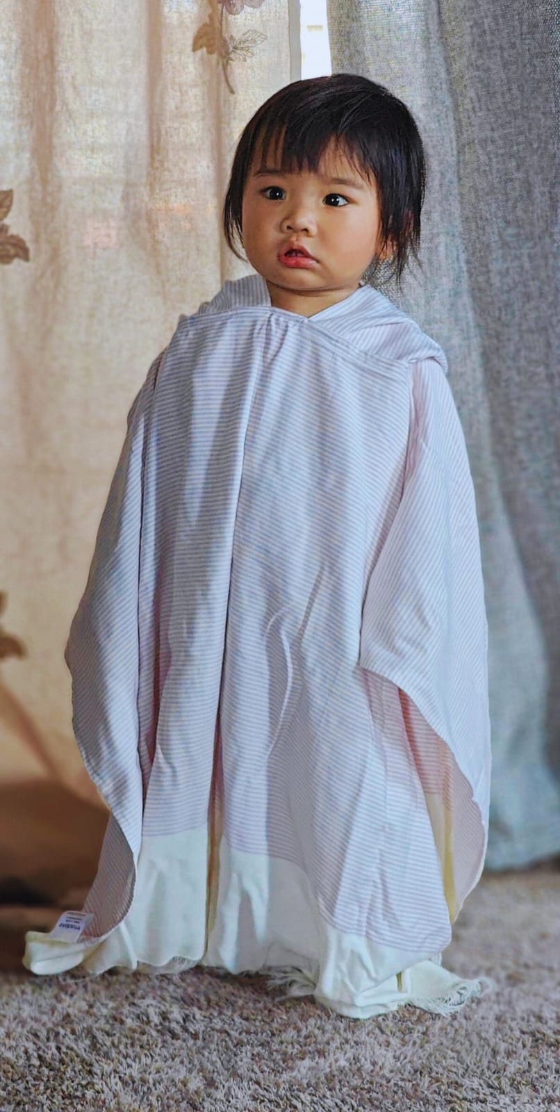 Thin Bamboo Baby Poncho - Groovy Lilac