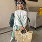 Thin Bamboo Baby Poncho - Malabar Green