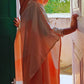 Thin Bamboo Baby Poncho- Peach Melba
