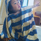 Thin Bamboo Baby Poncho- Vacation Blue