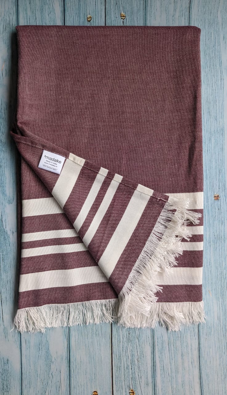 Thin Bamboo Bath Towel - Red Wood 160*75cm
