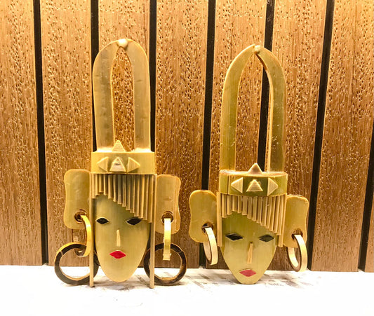Face Tribal Miniature Magnets (Set of 2)