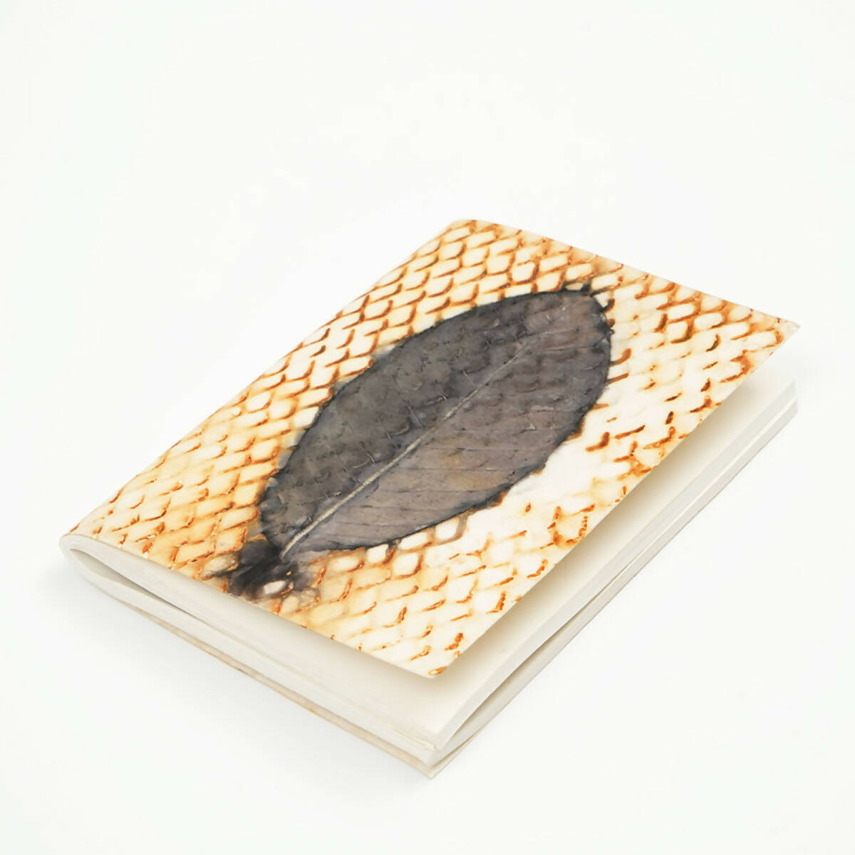 Eco-printed Handmade Journal - Rust Leaf Print