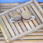 BAMBOO TRAY WITH SET OF 2 TEA CUP