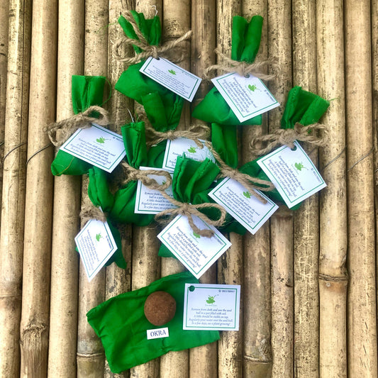 10 Plantable Seed Balls with Okra/Ladyfinger Seeds