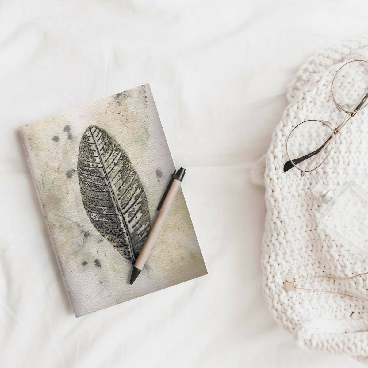 Eco-printed Handmade Journal - Guava Leaf Print
