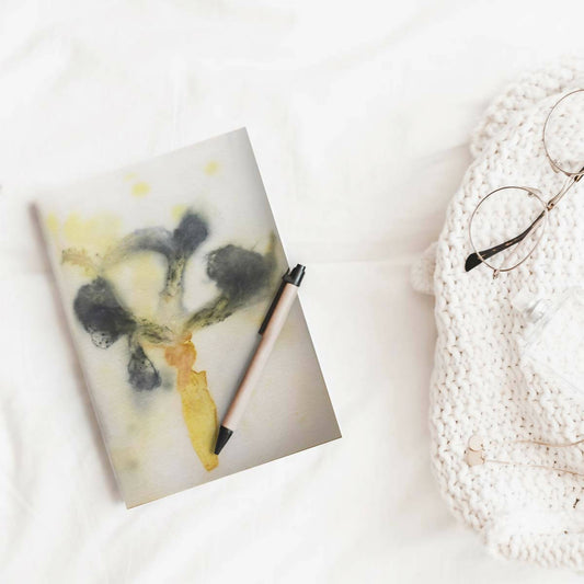Eco-printed Handmade Journal - Hibiscus Vase Print