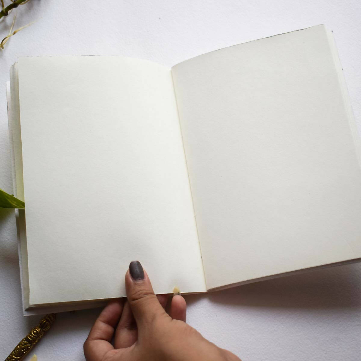Eco-printed Handmade Journal - Marigold Print
