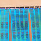 3 PANEL BAMBOO CURTAINS BLUE