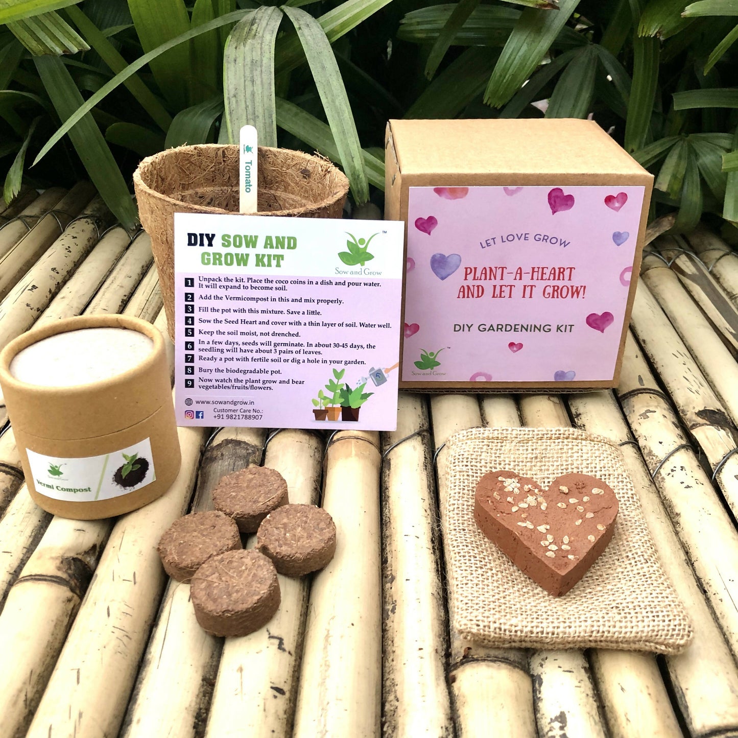 Plant-A-Heart : Plantable Heart with Tomato Seeds: DIY Grow Kit