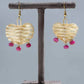 Bamboo Heart Earrings