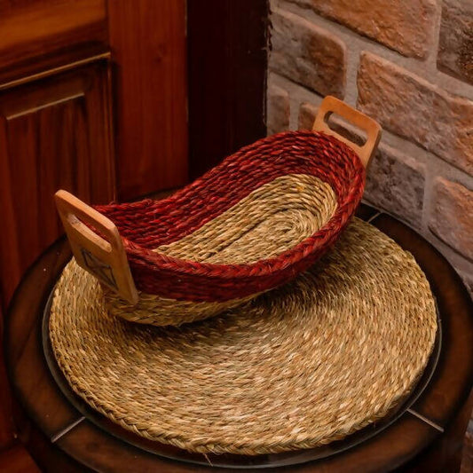 Sabai Red and Natural Bread Basket