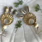 Bamboo Round Sea Shell Earrings