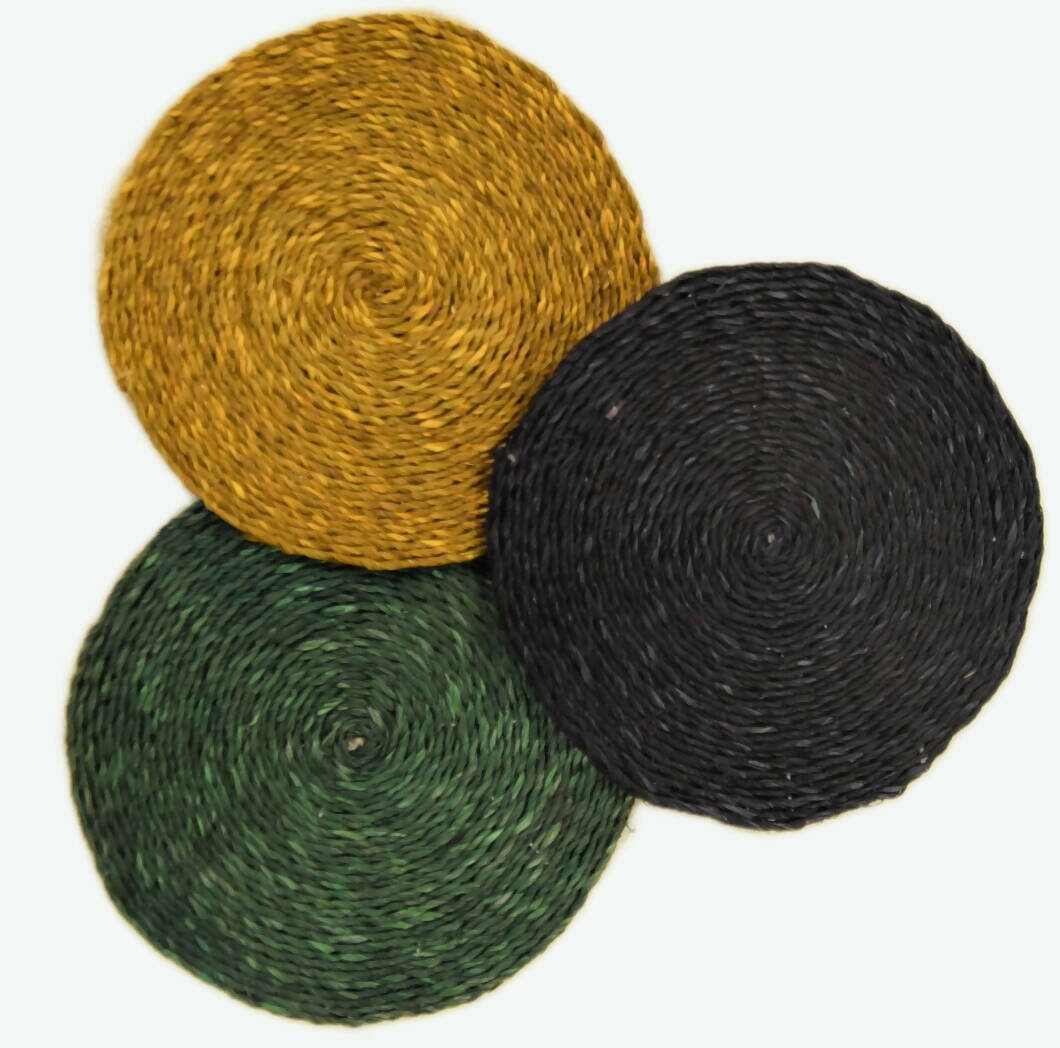 Sabai Grass Hot Mat 8" Single Color Set of 3