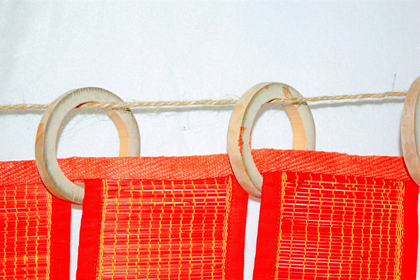 3 PANEL BAMBOO CURTAINS ORANGE