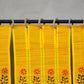 3 PANEL BAMBOO CURTAINS YELLOW